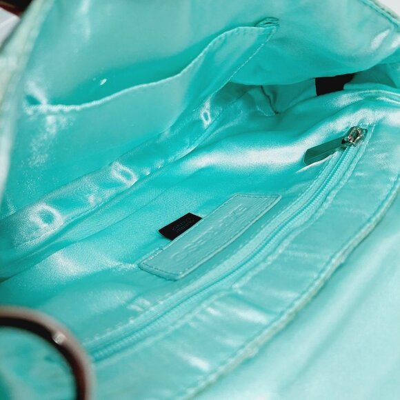 Express Turquoise Leather Shoulder Bag 0184 - Picture 12 of 15